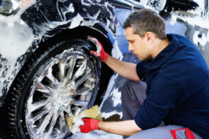 Car Wash Tire Cleaning